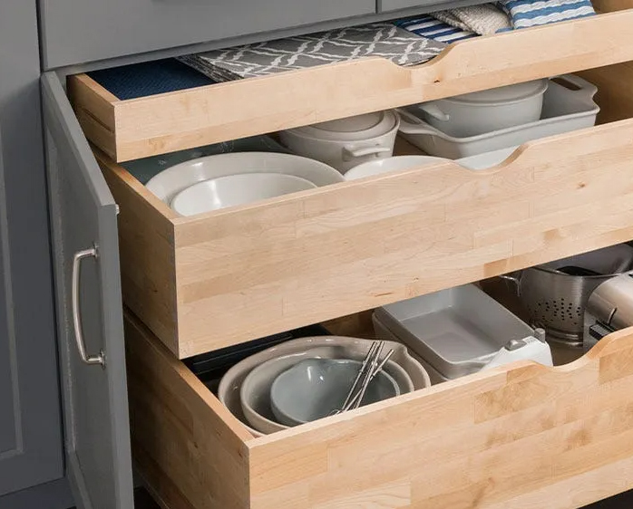 Pullout or Rollout Shelving